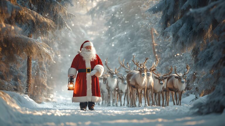 Joes Doors Santa And Reindeers At Skewen Park