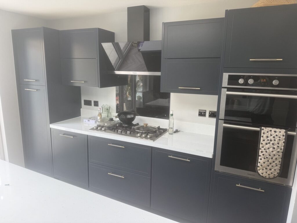 After – Jones doors in Indigo Matt – Peterborough
