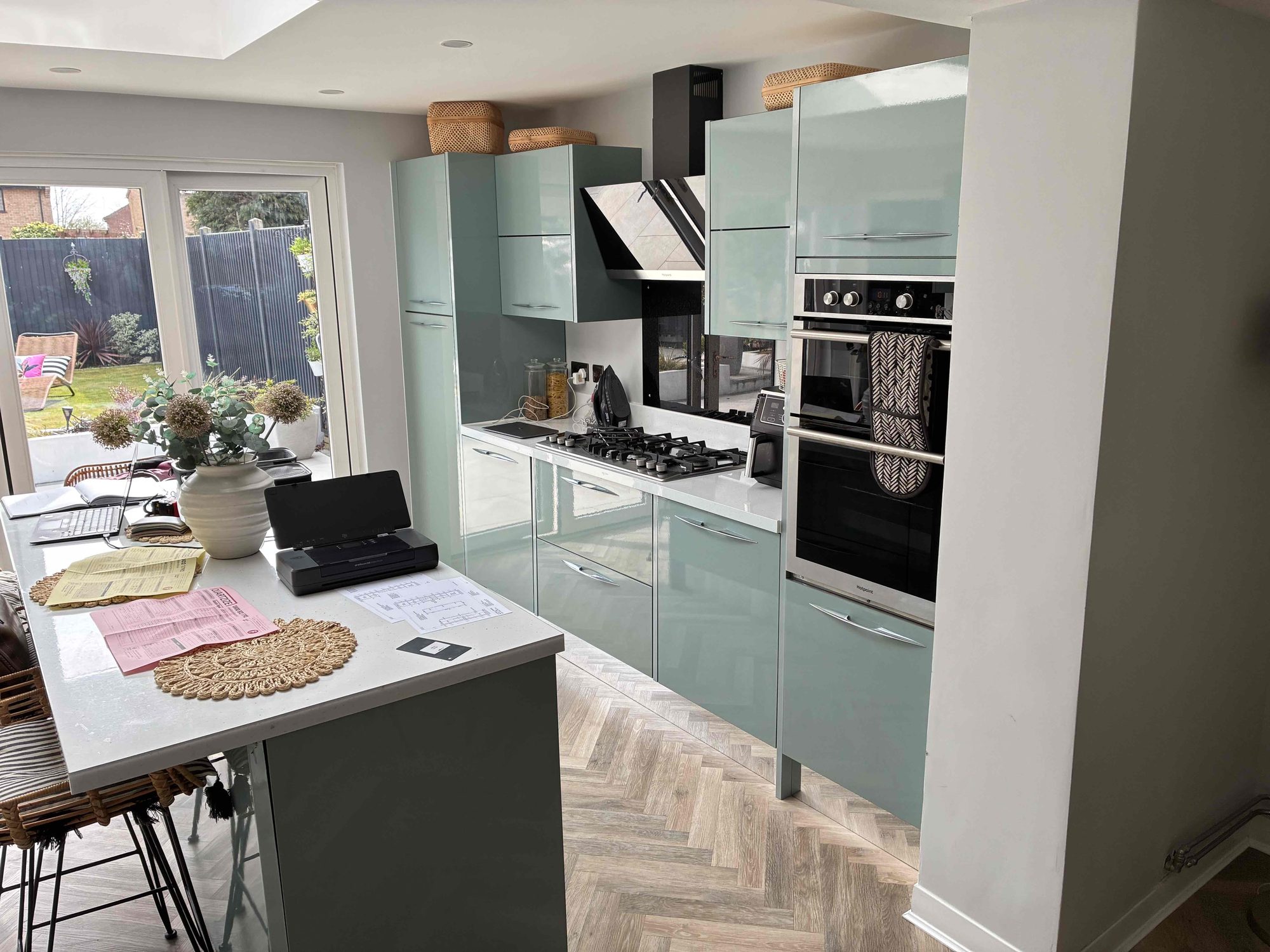 Before – Jones doors in Indigo Matt – Peterborough