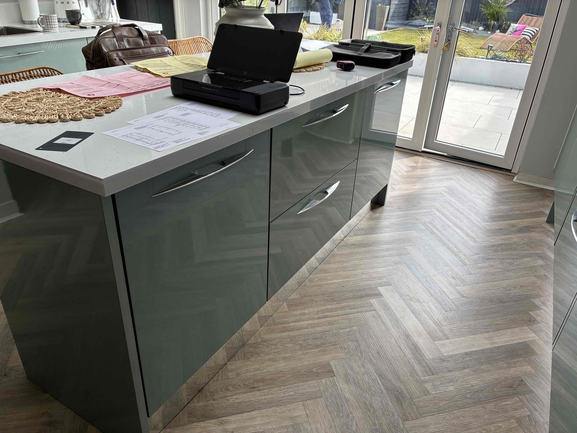 Before – Jones doors in Indigo Matt – Peterborough