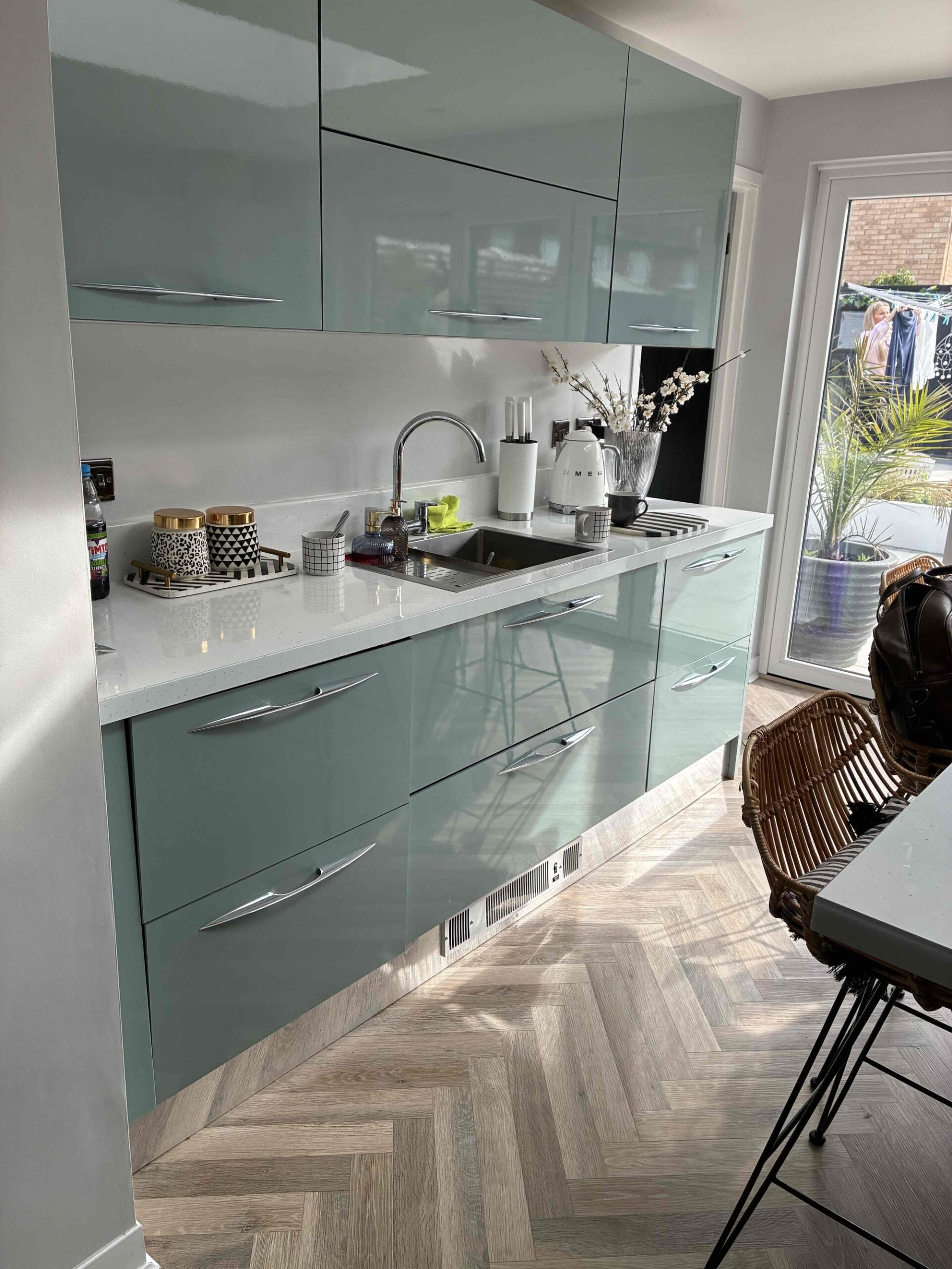 Before – Jones doors in Indigo Matt – Peterborough