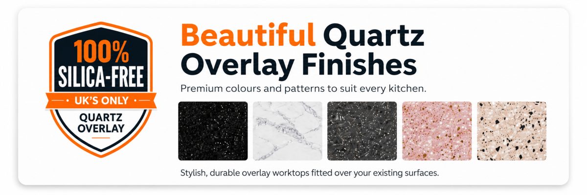 Premium quartz overlay finishes for kitchens