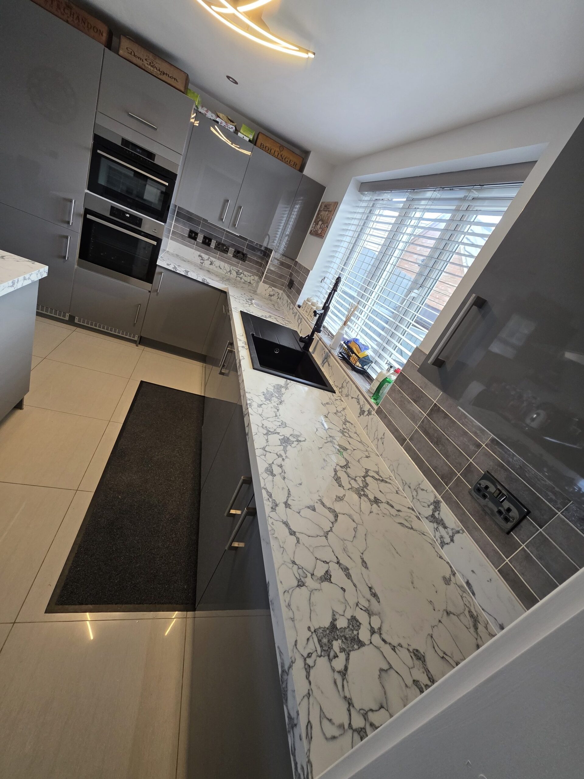 After – Bulgaria Dark Grey quartz overlay – Leicester