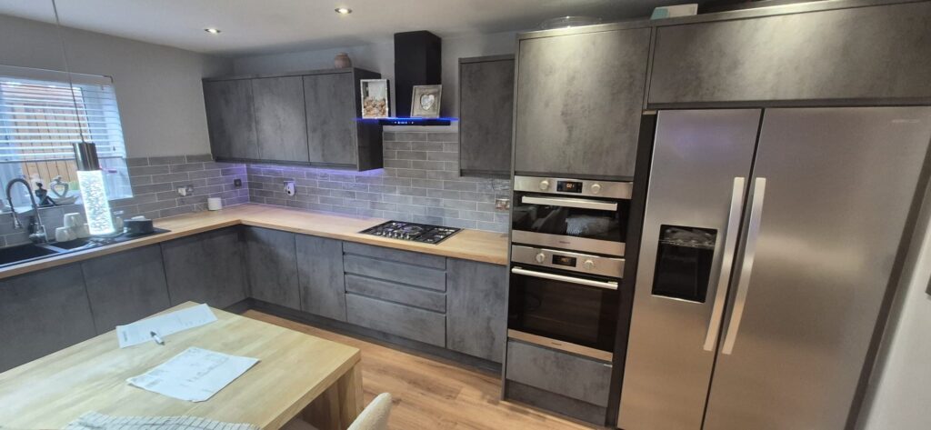 After – Duleek doors in Matt Dark Concrete – Rugby