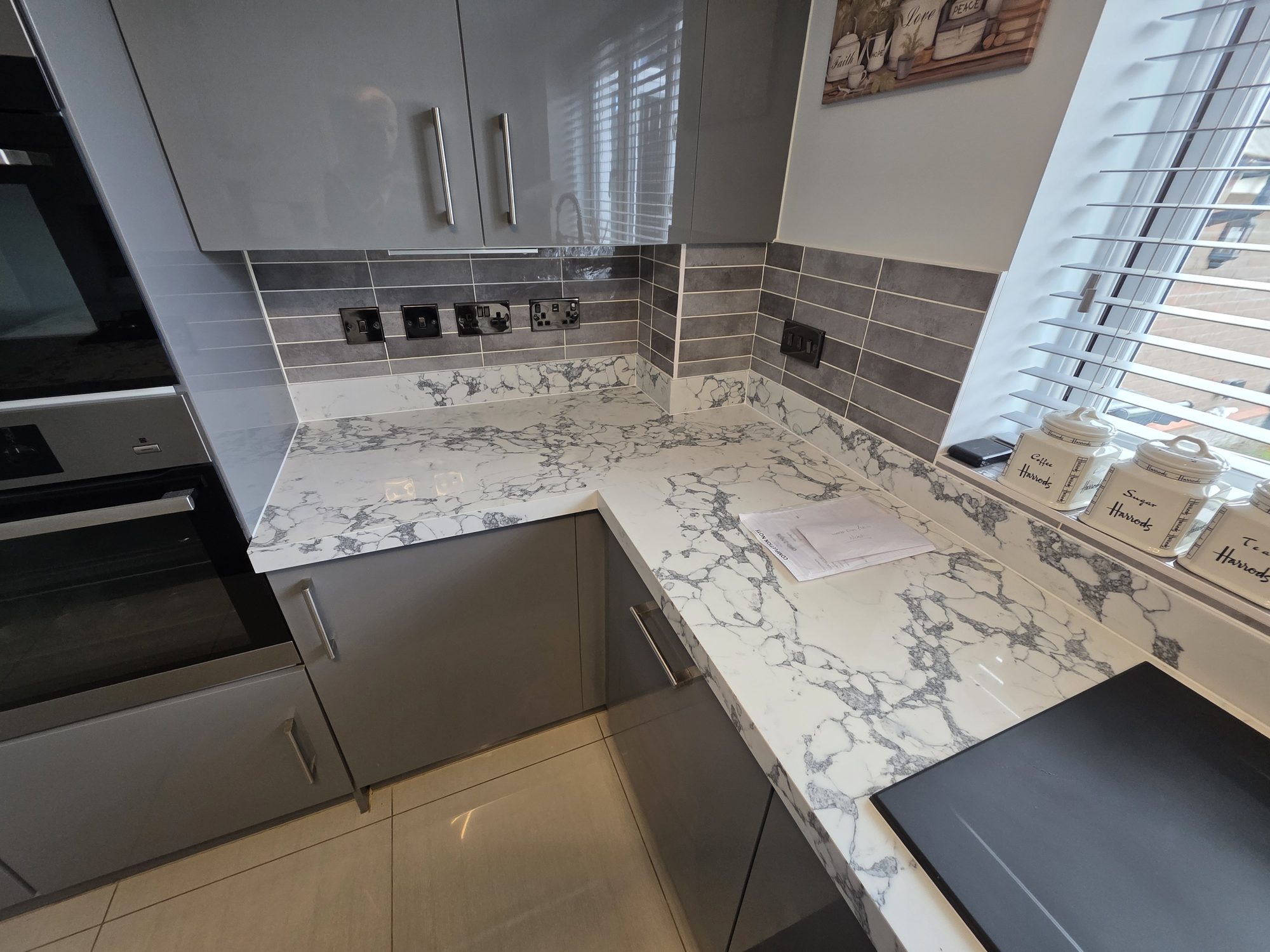 After – Bulgaria Dark Grey quartz overlay – Leicester